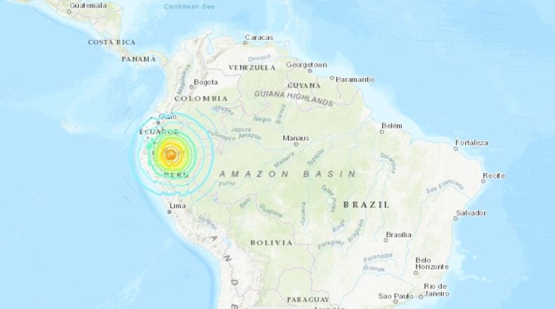 Gempa Magnitudo 7,5 Guncang Peru