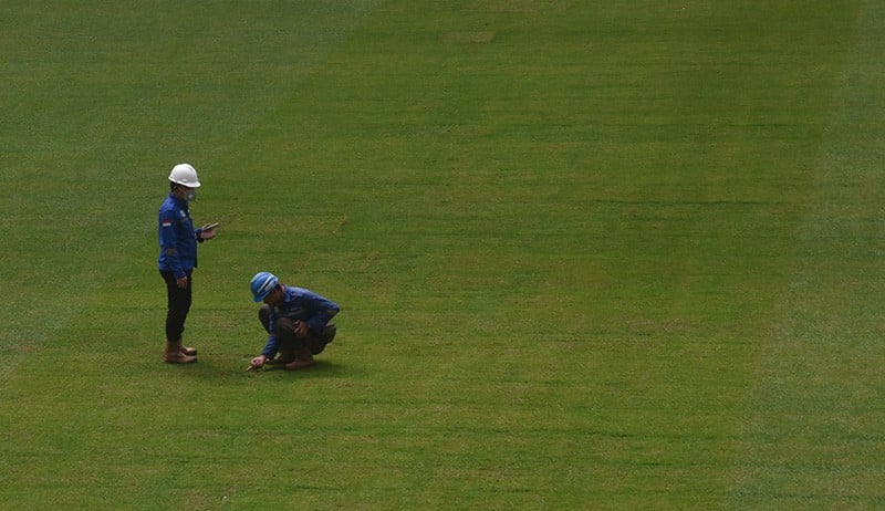 Penampakan Mulusnya Rumput Jakarta International Stadium Jelang IYC 2021 - Bagian 1