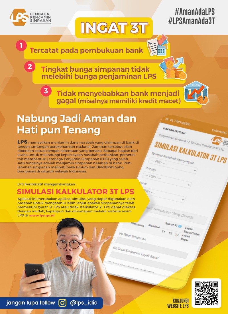 Infografis Ingat 3T, Nabung Jadi Aman dan Hati pun Tenang
