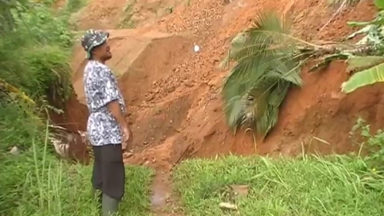 Irigasi Cibeber Sukabumi Diterjang Longsor, 11 Hektare Tanaman Padi Terancam Gagal Panen