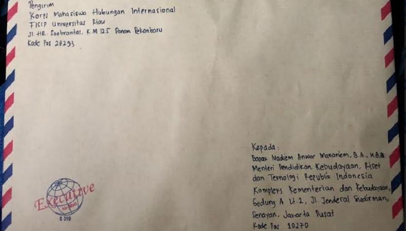 Mahasiswi Unri Korban Pencabulan Dosen Surati Menteri Nadiem, Ini Isi Lengkapnya