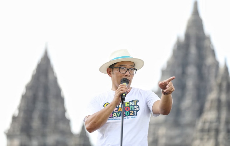 Di Candi Prambanan, Ridwan Kamil Dorong Content Creator Terus Kreatif dan Jaga Etika