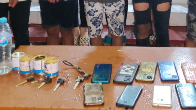 Asyik Pesta Miras dan Ngelem, 14 ABG Tumatangtang Digerebek Polres Tomohon