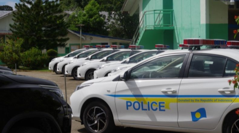 Indonesia Bantu 14 Mobil Patroli Polisi dan Protokol untuk Konferensi Laut di Palau