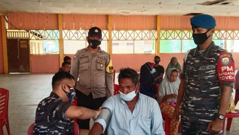 Lantamal VIII Terus Gelar Serbuan Vaksinasi Maritim Covid-19 di Sulut dan Gorontalo 