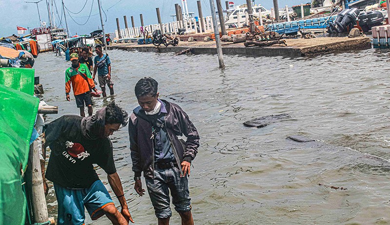 Dermaga Kali Adem Kembali Terendam Banjir Rob - Bagian 1