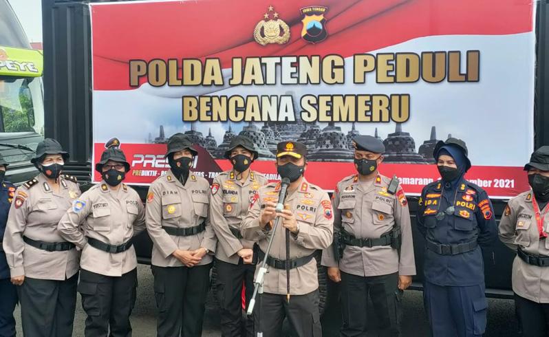 Bantu Korban Erupsi Semeru, Polda Jateng Kirim Logistik dan Terjunkan Tim DVI  
