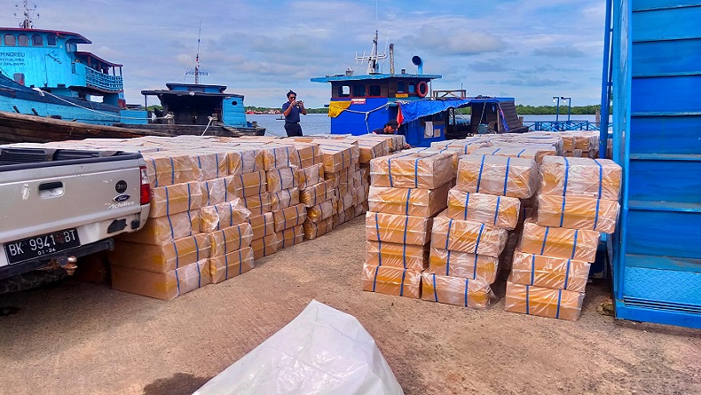 Bea Cukai Sumut Gagalkan Penyelundupan 9,5 Juta Batang Rokok Ilegal asal Singapura