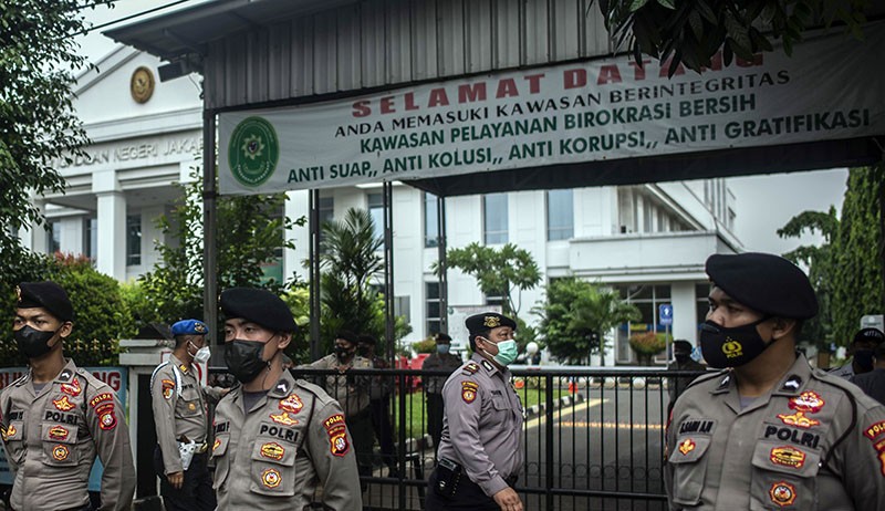 Sidang Kasus Terorisme dengan Terdakwa Munarman, PN Jaktim Dijaga Ketat