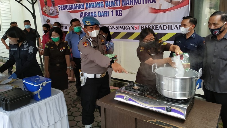 Polda Sumut Musnahkan Barang Bukti Narkoba Hasil Tangkapan Oktober hingga Desember