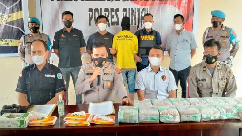 Polres Binjai Gagalkan Penyelundupan 13 Kg Sabu asal Aceh
