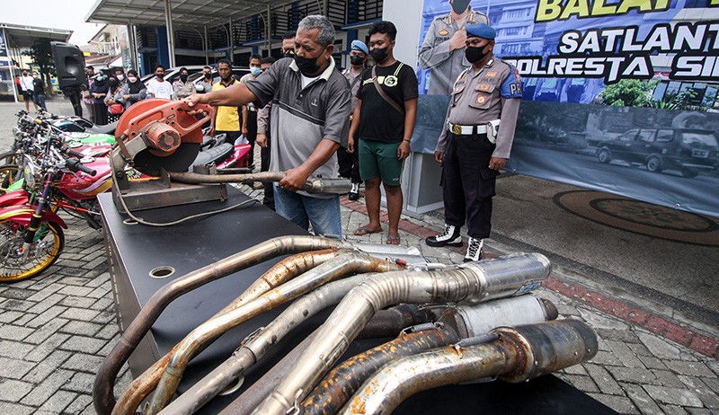 203 Sepeda Motor Digunakan untuk Balap Liar Disita Polresta Sidoarjo - Bagian 3