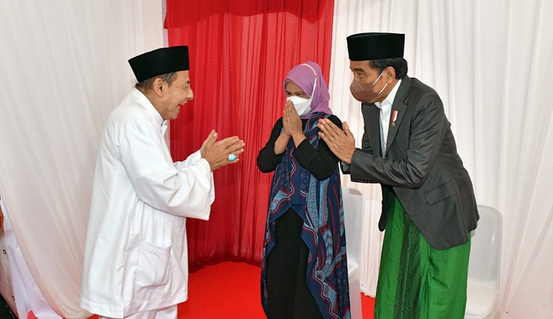 Pakai Sarung Hijau, Presiden Jokowi Buka Muktamar NU di Lampung - Bagian 4