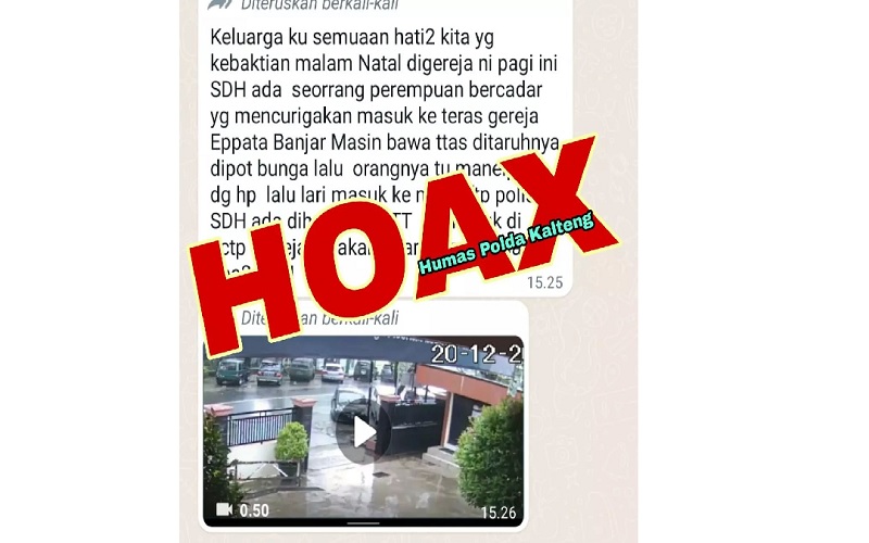 Video Viral Perempuan Berhijab Mencurigakan di Pagar Gereja Jelang Natal, Polisi: Hoaks