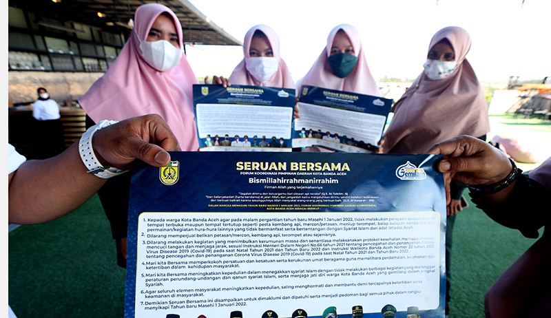 Polisi Syariat Islam Sosialisasi Larangan Perayaan Tahun Baru di Aceh - Bagian 2