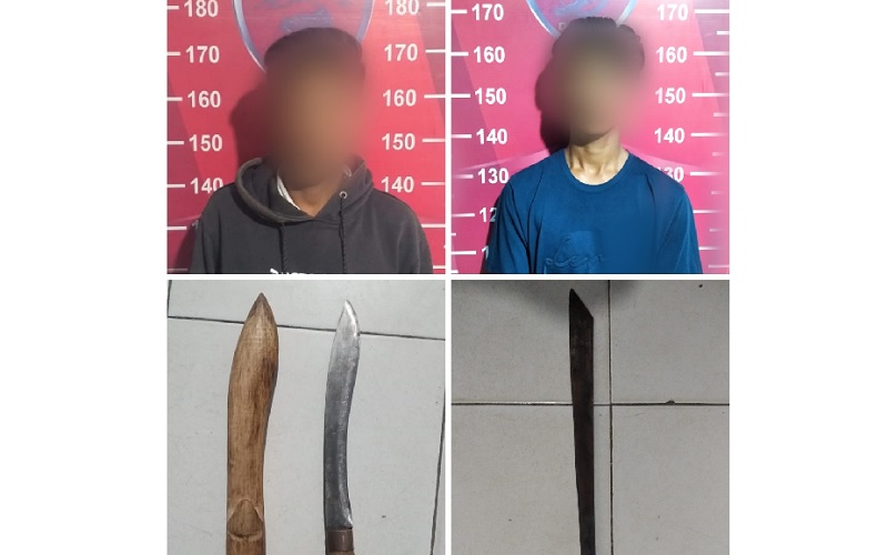Berkendara Bawa Senjata Tajam, 2 Pemuda di Dompu Ditangkap