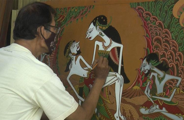 Kisah Petrus Herjaka, Pelukis Wayang Purwa yang Karyanya Diburu Kolektor Luar Negeri