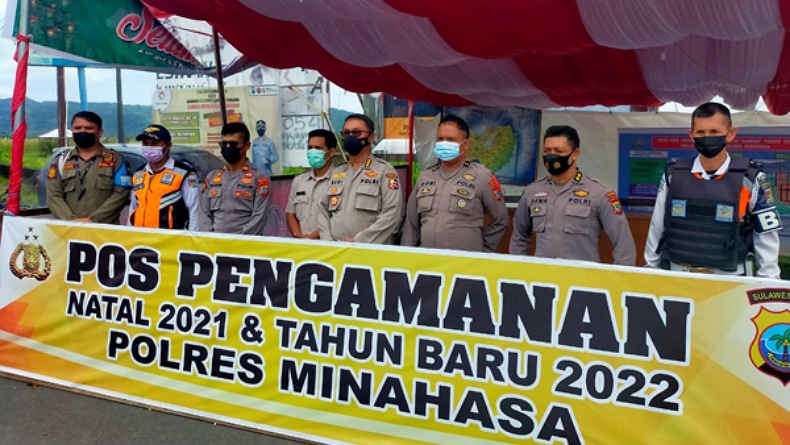 Cek Kesiapan Pengamanan, Tim Mabes Polri Tinjau Pos Nataru di Boulevard Tondano