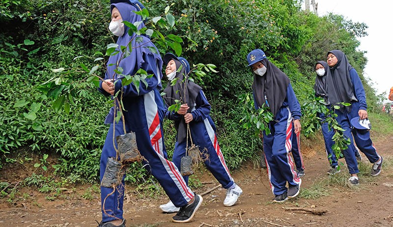 Gerakan Konservasi Alam, Ratusan Masyarakat Tanam Pohon di Lereng Gunung Sumbing - Bagian 2