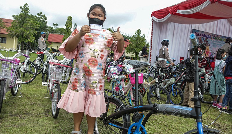 Vaksinasi Covid-19 Anak Umur 6-11 Tahun Berhadiah Sepeda - Bagian 1