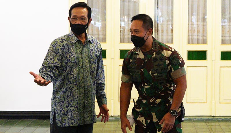 Momen Panglima TNI Jenderal Andika Perkasa Bertemu Gubernur DIY Sri Sultan HB X