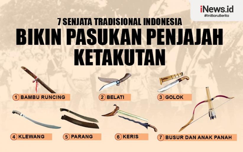 Bukan Senjata Api, 7 Senjata Tradisional Indonesia Ini Bikin Pasukan Penjajah Ketakutan