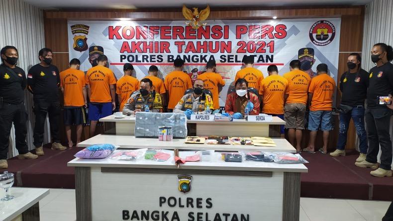 Sepanjang 2021, Polres Bangka Selatan Ungkap 155 Kasus Kriminalitas