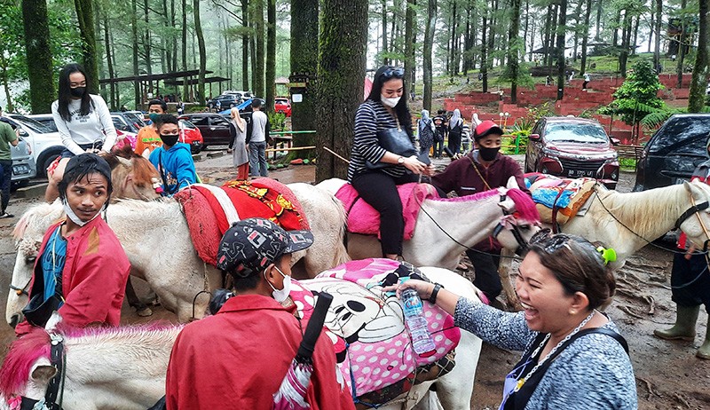 Kawasan Wisata Pohon Pinus Malino Dipadati Wisatawan - Bagian 3