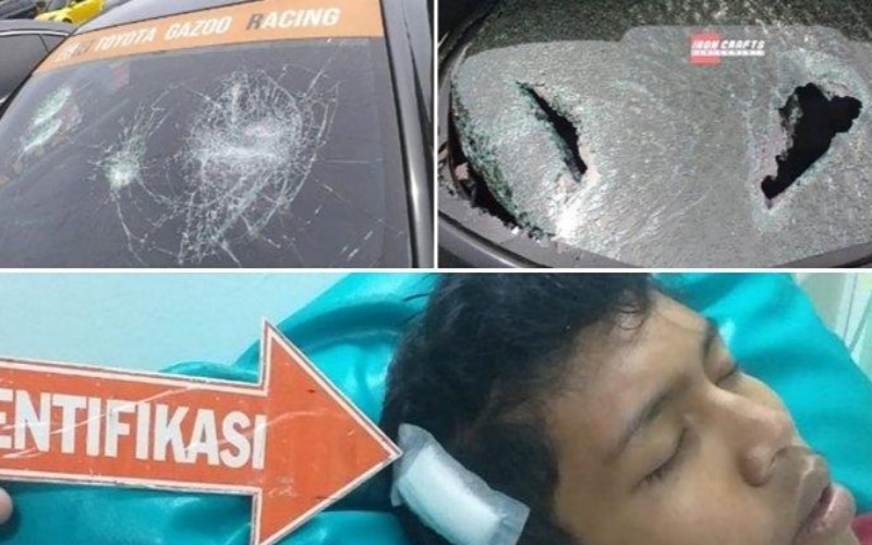 Depan Rumah Dinas Wako Palembang, Geng Motor Keroyok Mahasiswa Tanpa Rasa Takut 