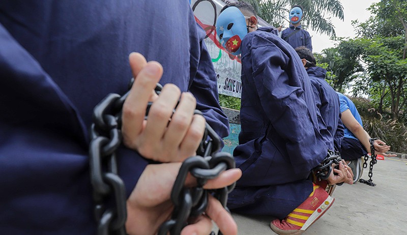 Aksi Dukung Muslim Uyghur, Tolak Olimpiade Musim Dingin 2022 di China - Bagian 4