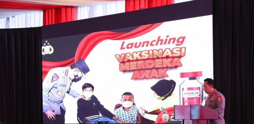 Launching Vaksinasi Merdeka Anak, Kapolri: Upaya Jaga Generasi Penerus Bangsa