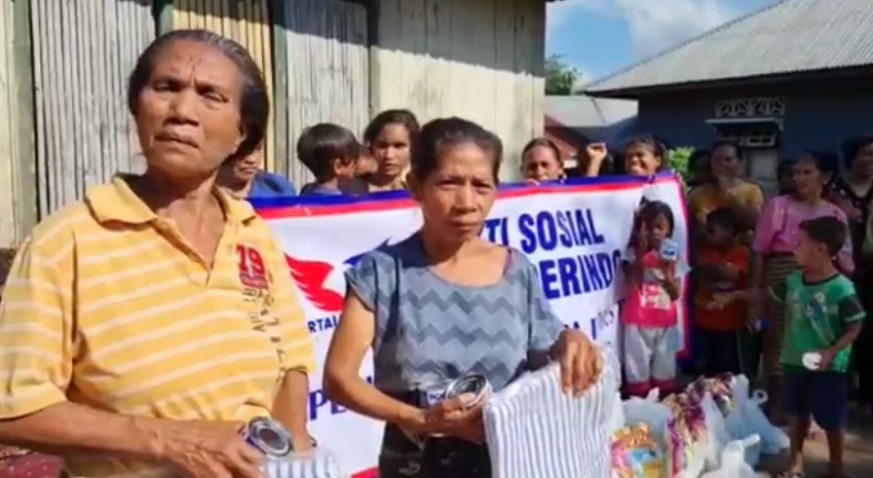 Partai Perindo Bantu Pengungsi Gempa di Flores Timur