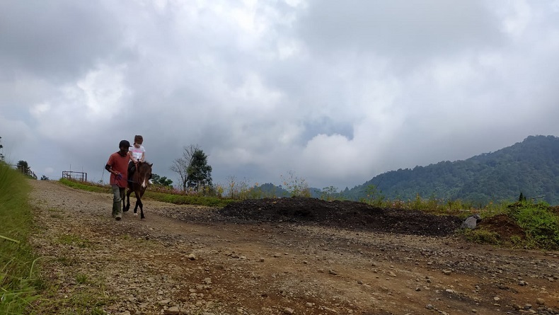 Sensasi Berkuda di Kaki Gunung Tangkuban Parahu Perbatasan Lembang-Subang
