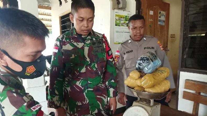 Tim Gabungan Amankan 1,5 Kg Ganja di Perbatasan RI-Papua Nugini, Pemilik Kabur