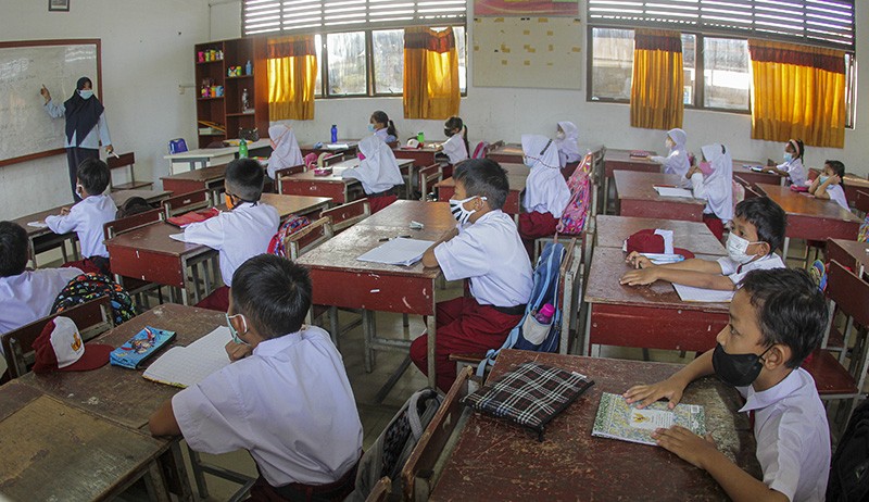 Suasana Pembelajaran Tatap Muka 100 Persen di Kota Batam