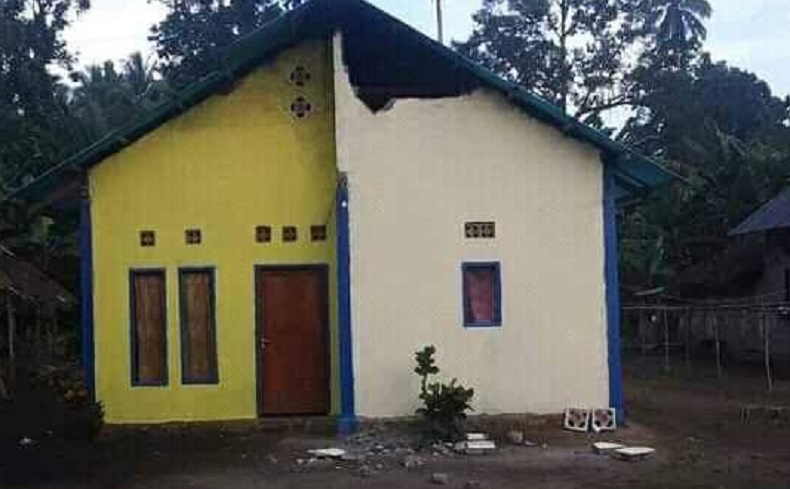 3 Warga Halmahera Utara Terluka akibat Gempa, 2 Rumah dan Gereja Rusak