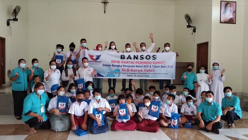 Awali Tahun 2022, Partai Perindo Gelar Bakti Sosial pada 2 Lokasi di Deliserdang