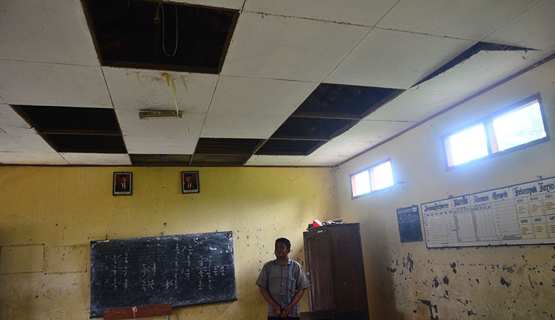 Sekolah Tidak Layak, Atap Ruang Kelas SDN 6 Terban Kudus Rawan Roboh - Bagian 2