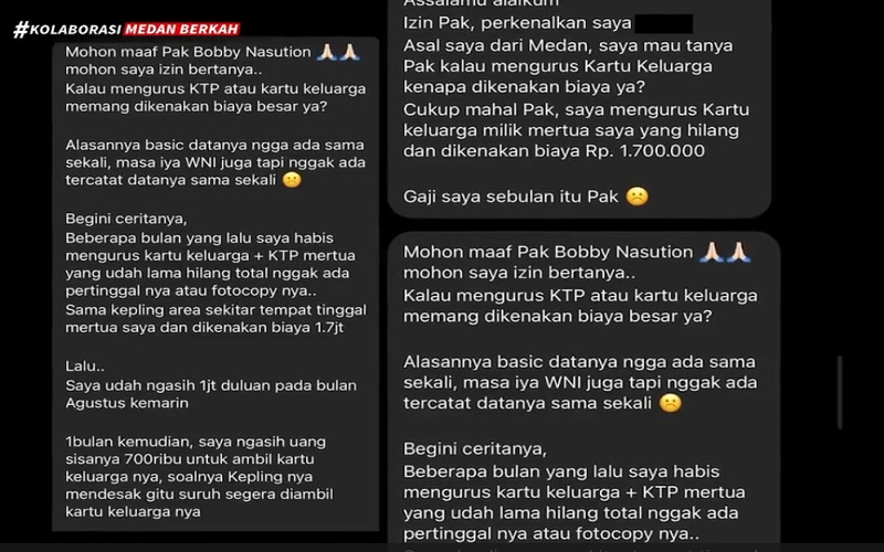 title Cerita Warga yang Lapor Pungli ke Bobby Nasution: Saya Beranikan Kirim Pesan ke Instagram Cerita Warga yang Lapor Pungli ke Bobby Nasution: Saya Beranikan Kirim Pesan ke Instagram