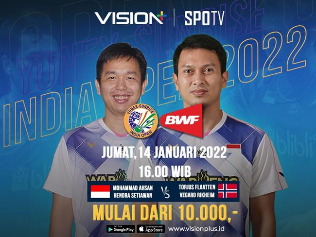 Dukung “The Daddies”, Saksikan Perempat Final BWF India Open 2022, Live Streaming di Vision+!