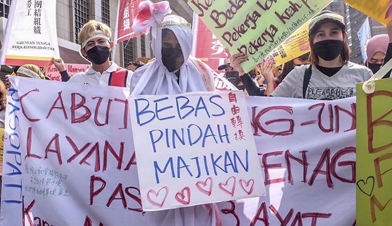 Tidak Bebas Pindah Majikan, Ratusan Pekerja Migran Unjuk Rasa di Taiwan - Bagian 3
