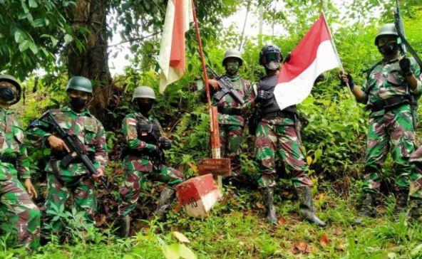 Lewati Hutan Bakau, Begini Perjuangan Marinir Patroli Patok Perbatasan RI-Malaysia