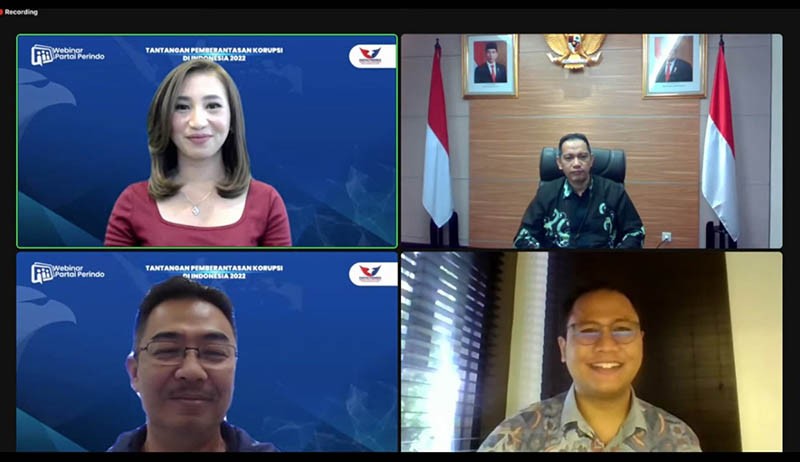 Partai Perindo Gelar Webinar Tantangan Pemberantasan Korupsi di Indonesia 2022 - Bagian 1