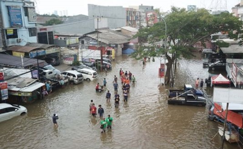 Banjir Terjang Tegal Alur, 70 Warga Masih Bertahan di Pengungsian