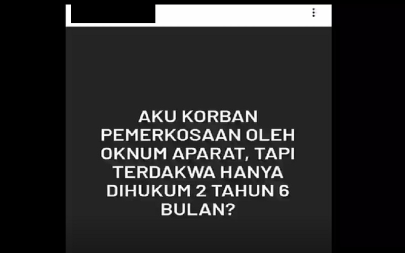 Mahasiswi Korban Pemerkosaan Oknum Polresta Banjarmasin Curhat di Media Sosial