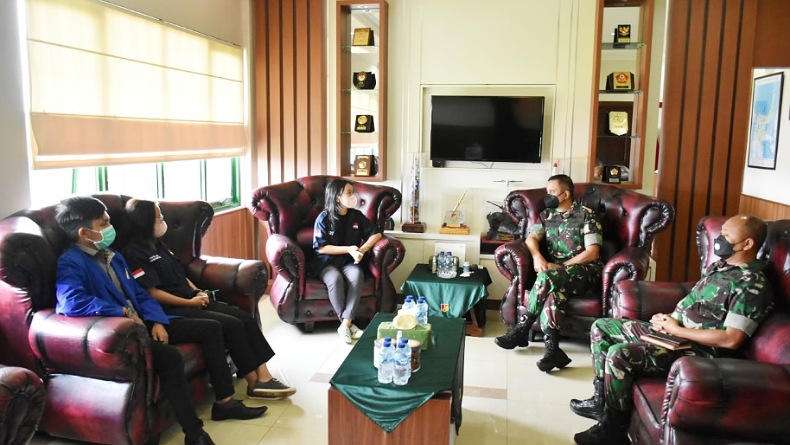 BEM Nusantara Sulut Kunjungi Pangdam XIII Merdeka, Ini yang Sampaikan