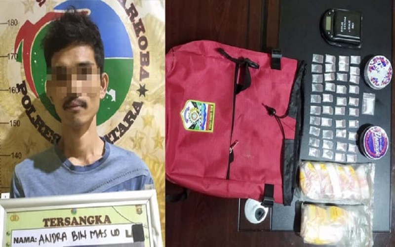 Polisi Tangkap Pengedar Narkoba di Muratara, 41 Paket Sabu Disita
