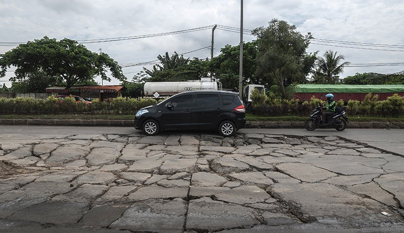 Penampakan Jalan Nasional Kota Cilegon Rusak dan Rawan Kecelakaan - Bagian 2