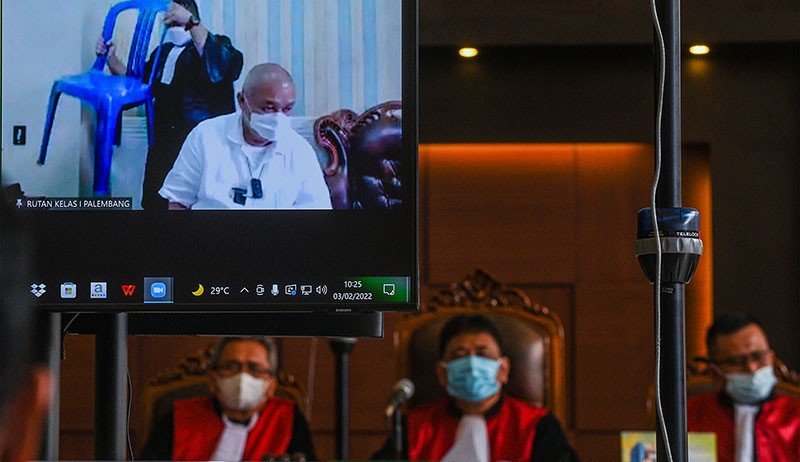 Sidang Perdana Mantan Gubernur Sumsel Alex Noerdin Digelar secara Virtual   - Bagian 1