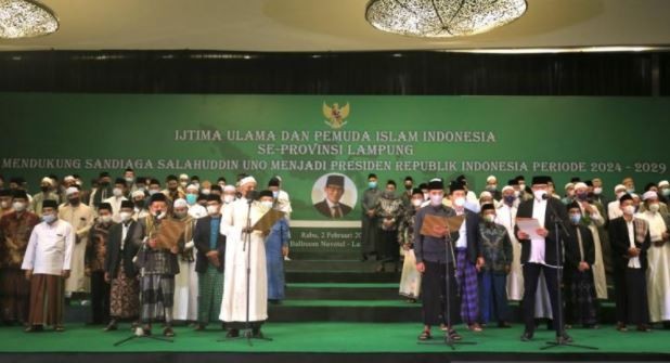 Forum Ijtima Ulama Lampung Deklarasi Dukung Sandiaga Uno Capres 2024